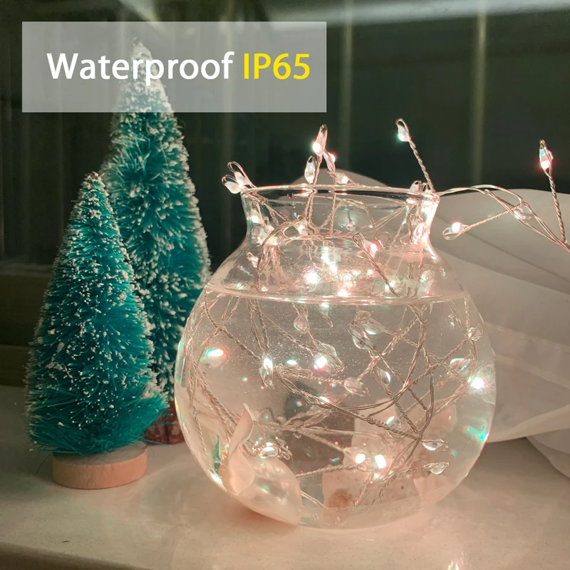 

3M Copper Wire remote control LED String lights Holiday lighting Fairy Garland For Christmas Tree Wedding Party Decoration