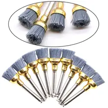 20Pcs/lot Dental Polishing Brush Silicon carbide Nylon Latch Flat Polishing Polisher Prophy Brushes Bristles Dental Lab Material