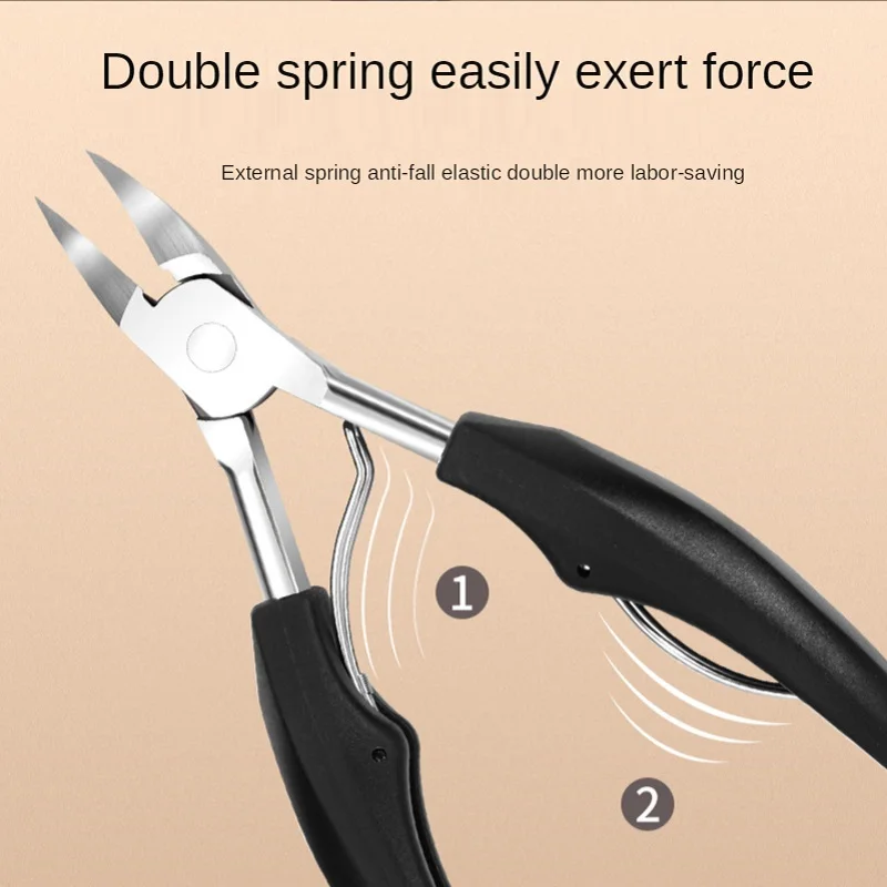 LIZY Plastic Handle Eagle Beak Thick Nail Scissors Nail Groove Cutter Callus Shaver Art Clippers Cuticle Cutter Tool