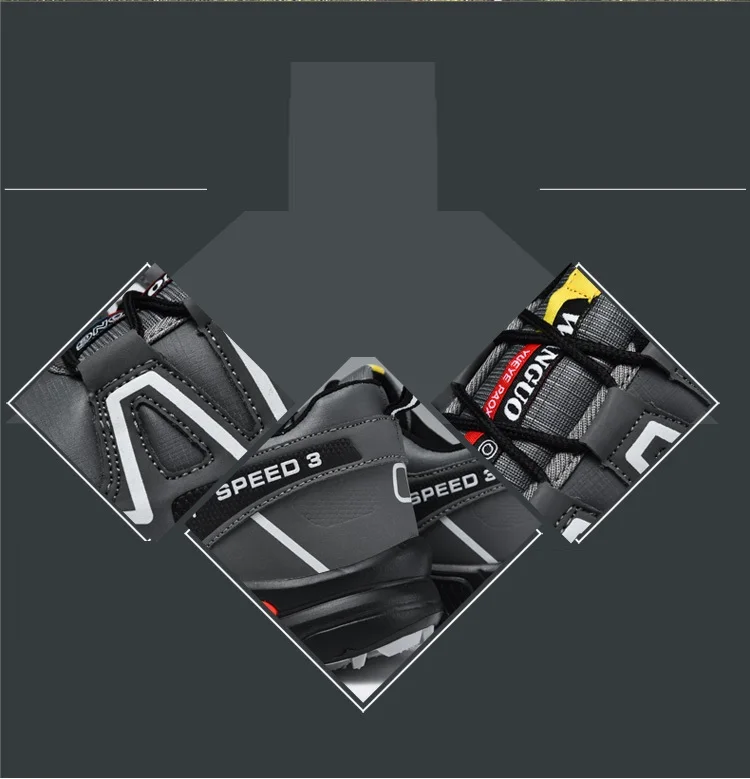 Men Leisure Cycling Shoes Men Non-Locking Mtb Sneakers Breathable Sports Mountain Road Bike Shoes Plus Size 39-48