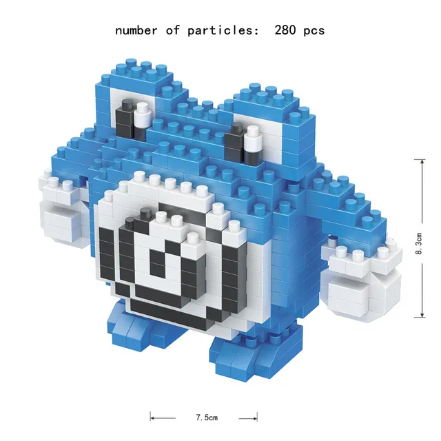 TAKARA TOMY 41 styles Pokemon Pikachu Building Blocks 3D DIY Educational Model Ornament Mewtwo Micro Small Assembled Block Brick 8087A