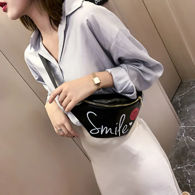 

Small Bag Women's 2019 New Style Fashion Korean-style Versatile Oblique Fashion Chest Pack Wide-Strap Wallet's Glitter Bag Disco
