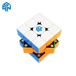 Mais novo gan 356x 2021 magnético 3x3x3 cubo mágico 356 x velocidade ímã 3x3 puzzle jogo cubo preto profissional crianças brinquedos cubo magico