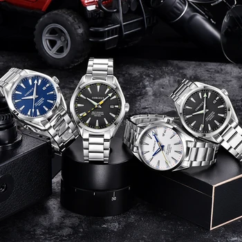 

New Corgeut Brand Men Mechanical Watch Automatic Date Fashion steel luxury waterproof Clock Male Reloj Hombre Relogio Masculino