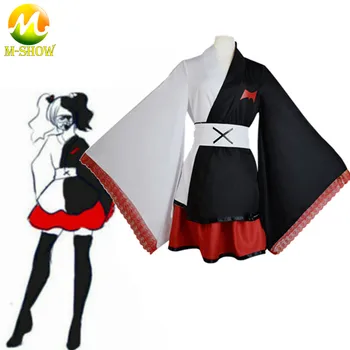 

Anime Danganronpa Monokuma Cosplay Costume Pinafore Japanese Kimono Dresses Hallowee Costumes for Adult Women and Kids