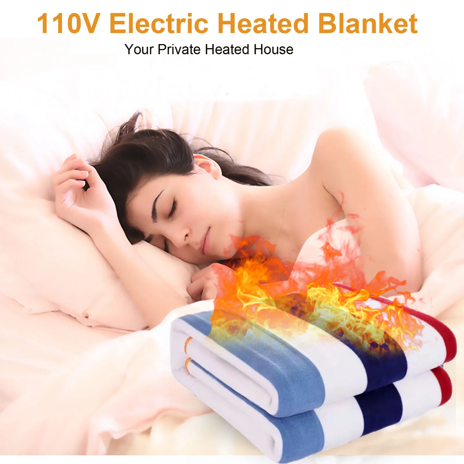 Electric Heated Blanket 110 V 2 Body 150*70cm Double Control Electric  Blanket Small Printed Manta Electrica Bed Warmer Pad #3 _ - AliExpress  Mobile