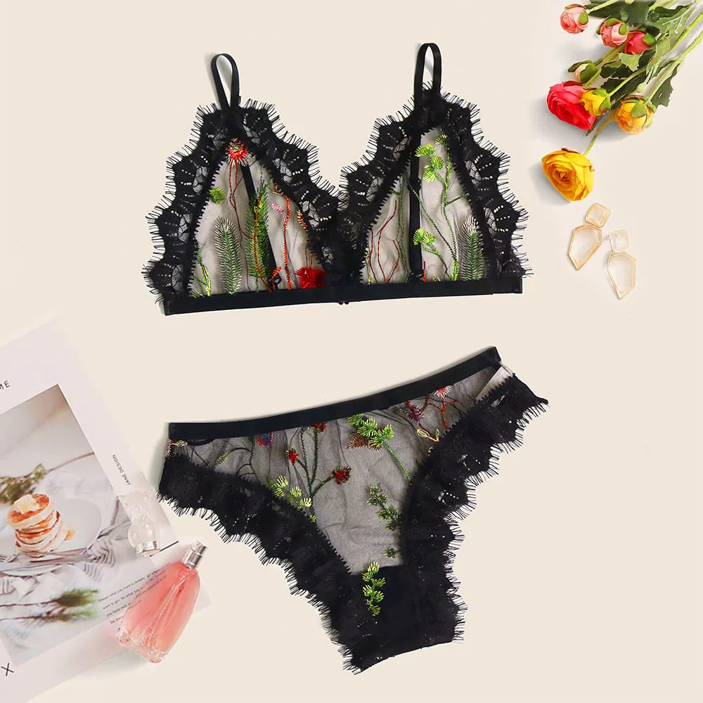 Sexy Lingerie Babydoll Erotic Sex Clothes See-through Lace Female Bra Set Cosplay Pajamas Underwear Panties | Женская одежда