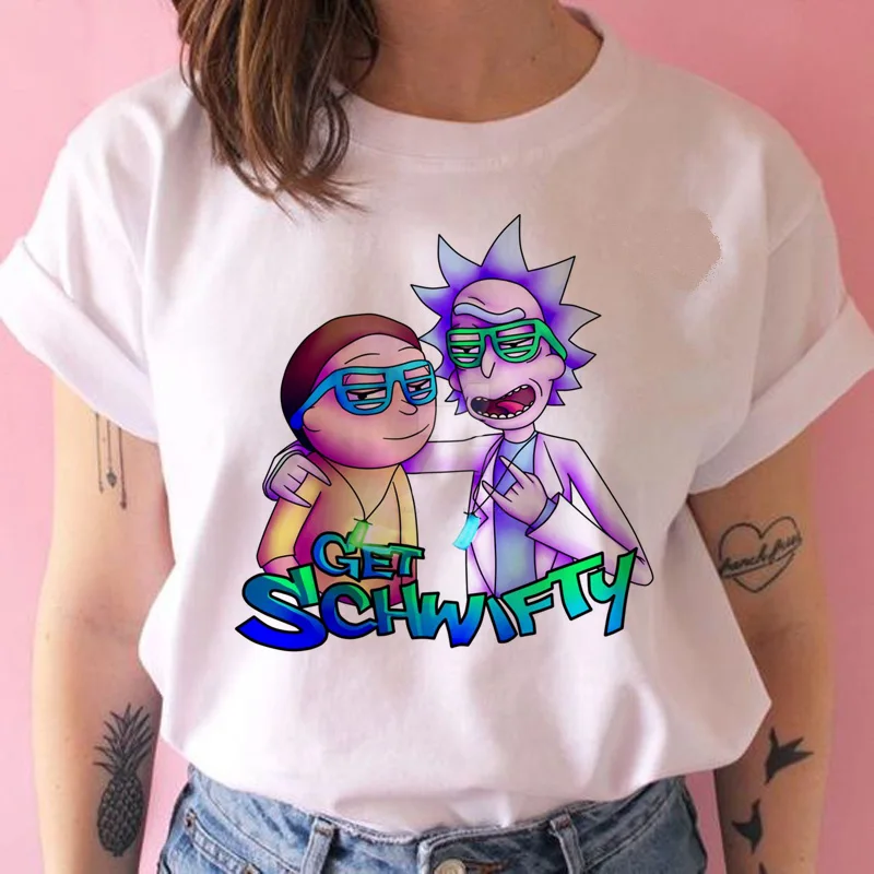 Rick and morty/женская футболка, забавная Новая модная футболка с рисунком в стиле Харадзюку, футболка с принтом ulzzang, женская одежда - Цвет: 696