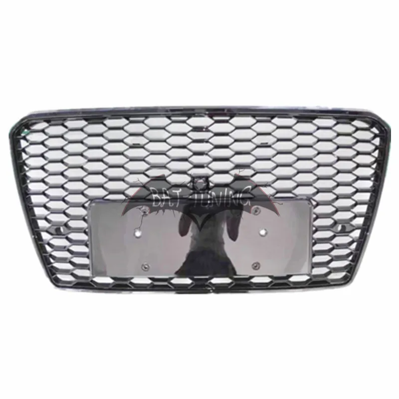 

Honeycomb Style Grill For Audi A7 2009-2015 Upgrade RS7 Hex Mesh Racing Grilles Sport Edition With European Plate Holder
