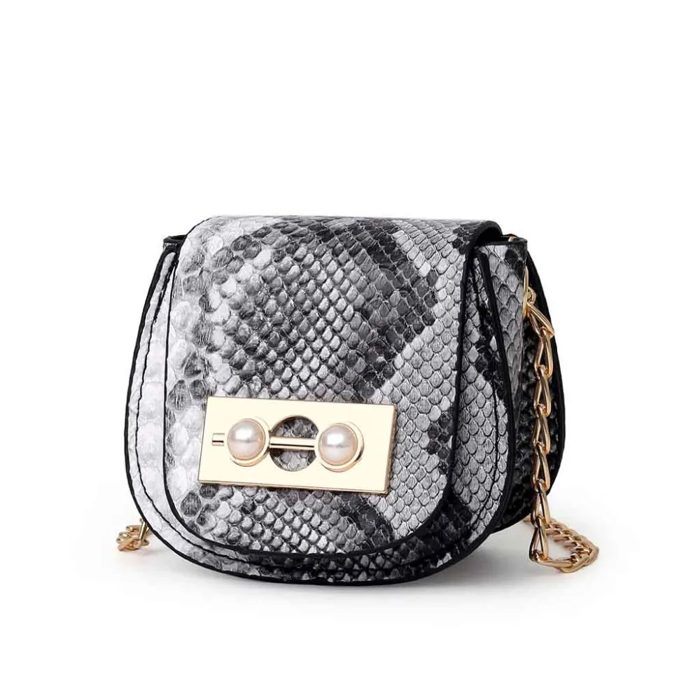 Women`s Snake Pattern Mini Shoulder Messenger Package Fashion Small Bag #4N11 (15)