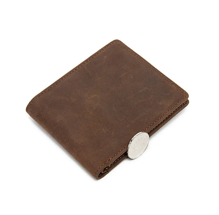EXCELSIOR Vintage Men's Wallet High Quality Genuine Leather Man's Bag Solid Card Position Coffee Clutch Wallet cartera hombre