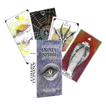 

63pcs English Tarot Cards Deck The Wild Unknown Animal Spirits Guidebook Family Party Board Game