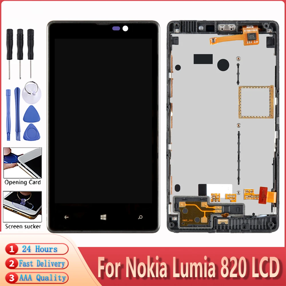 ЖК-дисплей 5 7 &quotAAA в сборе для Nokia Lumia 820 N820 сенсорный экран с рамкой дигитайзер