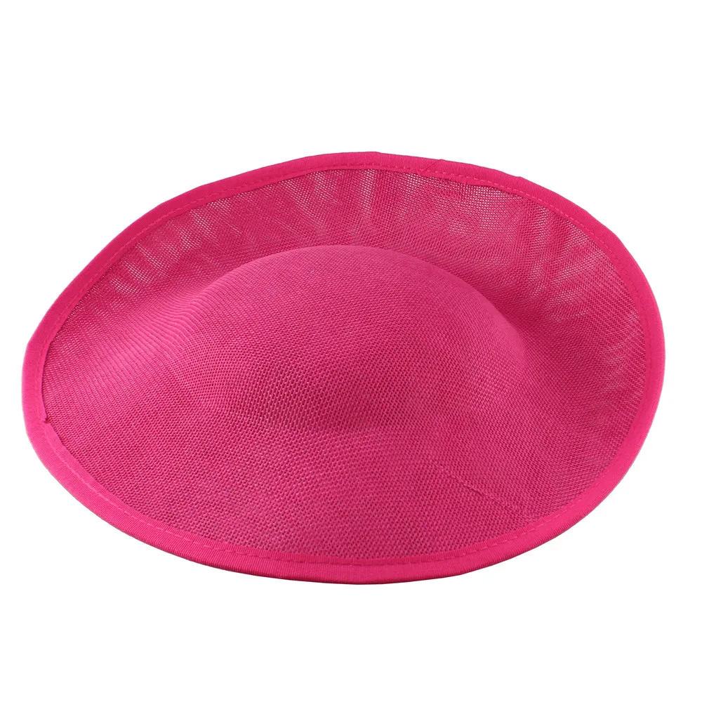 Высококачественный красный головной убор Sinamay millinery белый цветочный головной убор имитация жемчуга аксессуар заколки очаровательный головной убор - Цвет: Розово-красный