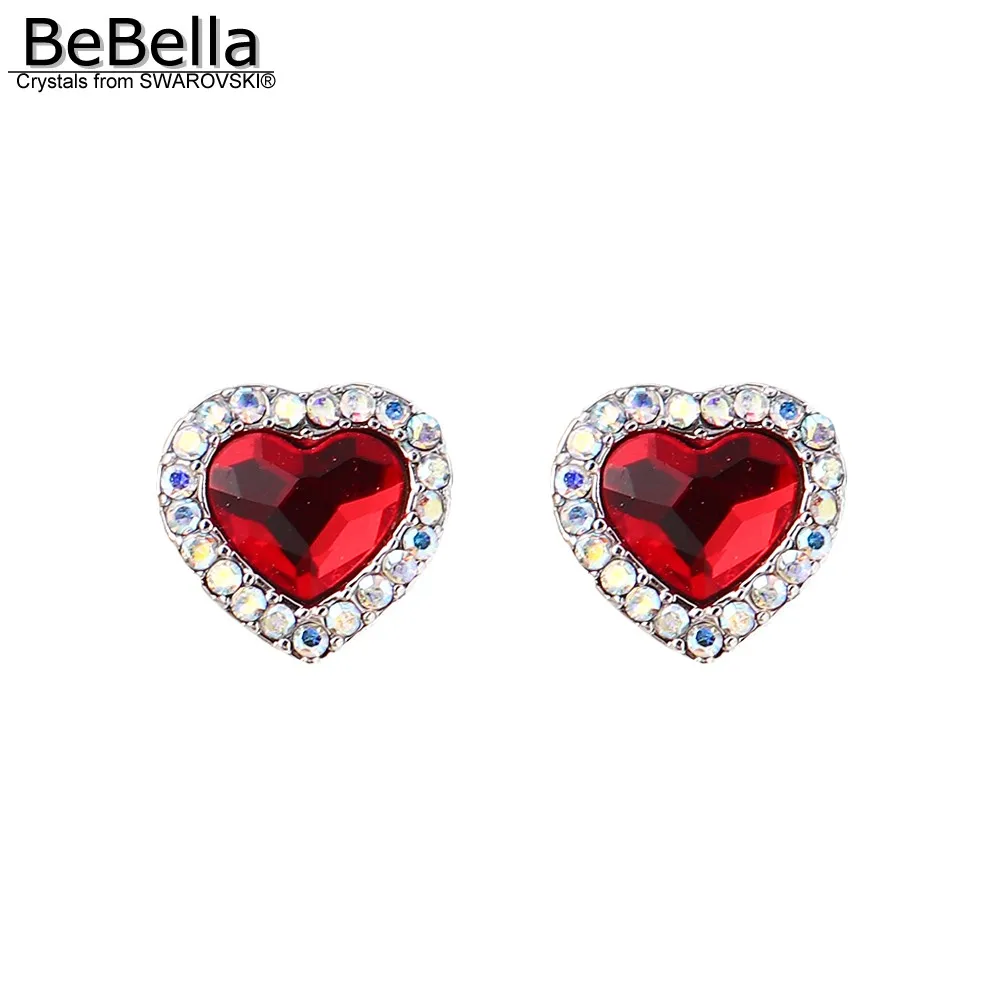 Женские серьги-гвоздики с кристаллами BeBella серьги Swarovski стильные украшения для
