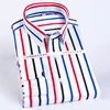 Men's Color Block Striped Wrinkle-Resistant Dress Shirt Long-Sleeve Standard-fit Hidden Button Collar Casual Pure Cotton Shirts ► Photo 1/6