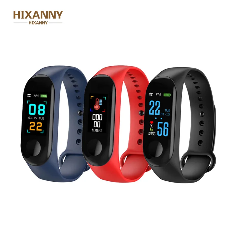 

Fitness Bracelet Blood Pressure Outdoor IPS Screen Oxygen Heart Rate Monitor Smart Bracelet M3Plus Waterproof Wristbands Tracker