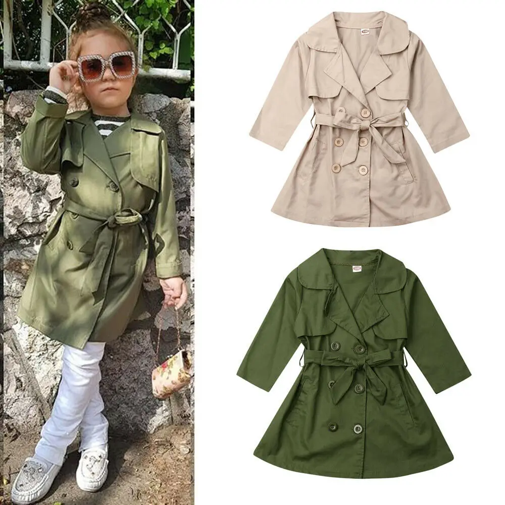 

Toddler Kids Baby Girl Clothes Autumn Winter Trench Outerwear Coat Wind Jacket Outerwear Parka Overcoat