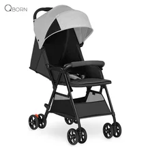 QBORN TQ02OS Складная коляска Большая емкость корзина портативная одна кнопка работы с 5 ремнями безопасности для ребенка 0-36 месяцев