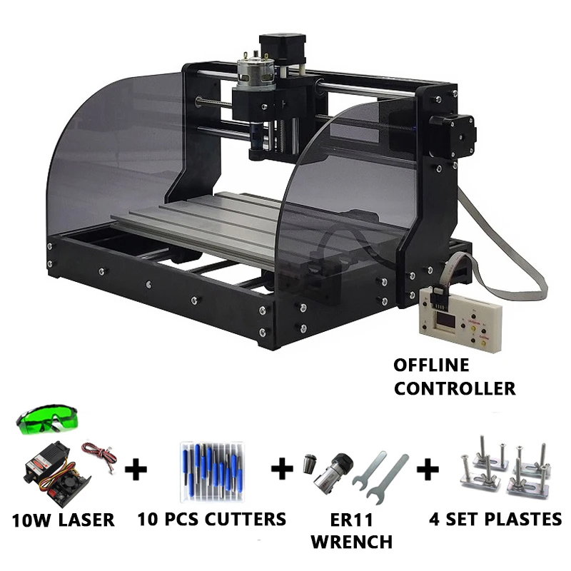 CNC 3018 PRO BM лазерный гравировальный станок для дерева с ЧПУ GRBL ER11 DIY гравировальный станок для дерева PCB PVC Mini CNC3018 гравер