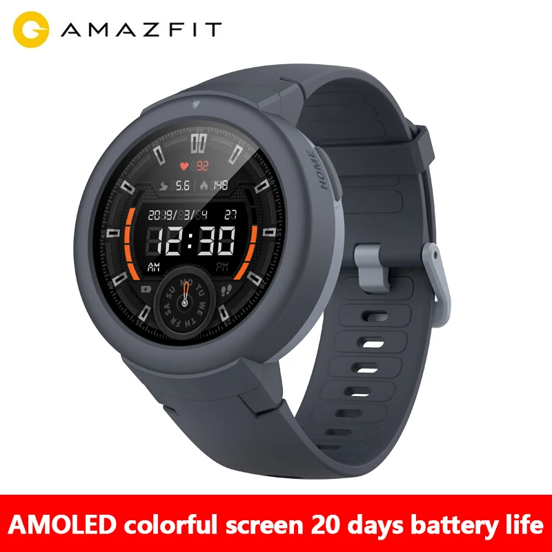 Xiaomi AMAZFIT Verge Lite Smartwatch 20 дней работы от батареи 1 3 дюймов AMOLED экран встроенный gps