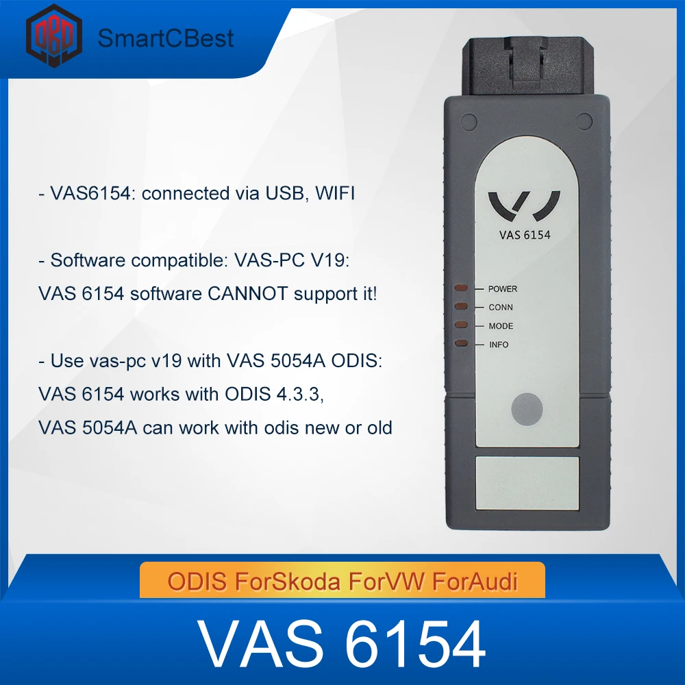 Полный чип VAS 6154 WIFI ODIS OKI для VAG автомобильный диагностический сканер Skoda ForVW ForAudi