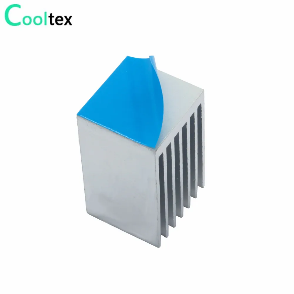 Alumínio do Dissipador de Calor do Radiador do Dissipador de Calor para Chip Eletrônico ic Mos com Fita Condutora Térmica 30 Pcs 20x20.5x35 Milímetros de - Imagem 2