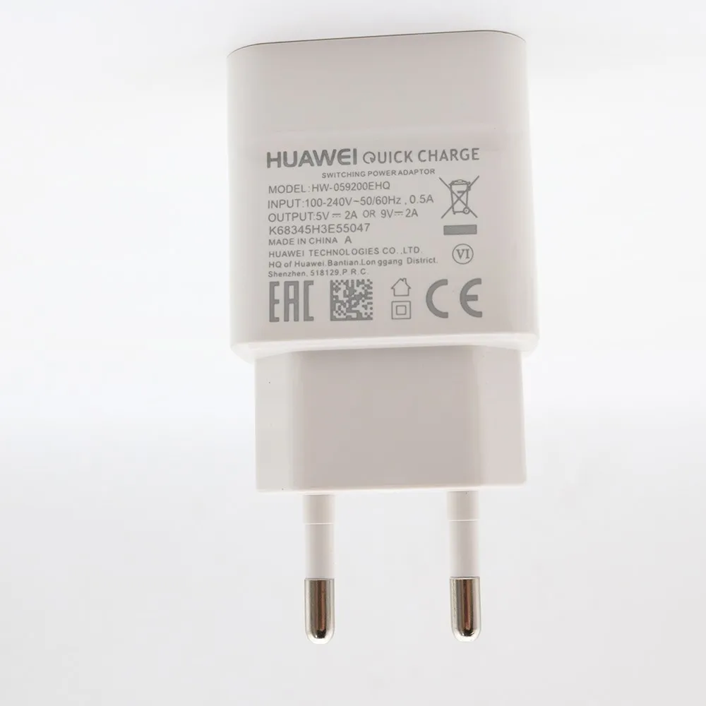 Зарядное устройство QC 2 0 для Huawei 9 в А адаптер быстрой зарядки USB Type c NOVA 3 3i 4 honor 8x p7 p8