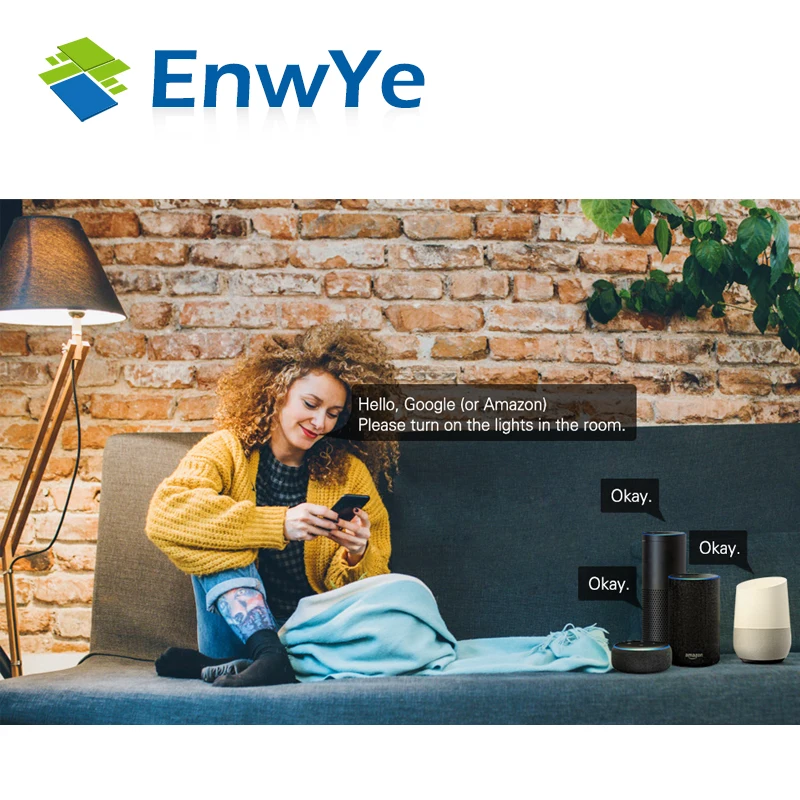 EnwYe WiFi умная лампа, светодиодный светильник, 5 Вт, RGB+ WW+ CW, поддержка Amazon ECHO/Google Home/IFTTT, дистанционное Голосовое управление, светодиодный светильник GU5.3 GU10