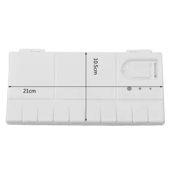 

White Plastic Paint Palette Box Watercolor Tray With 25 Grids Flip Cap Folding Art Tool Supplies