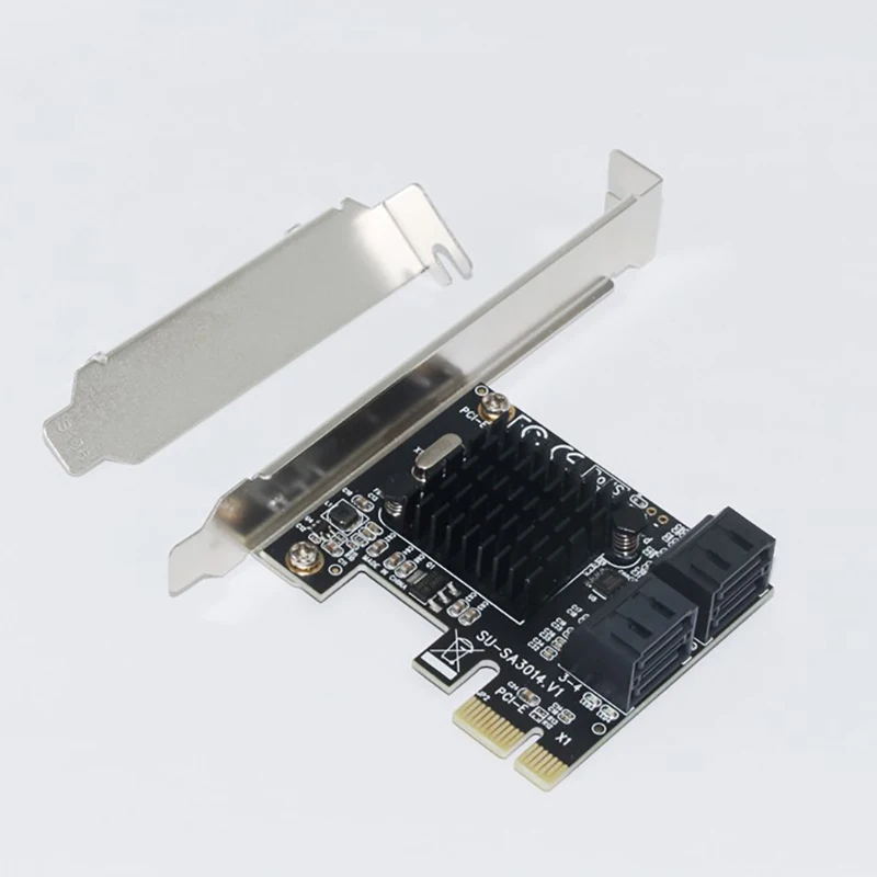 Pcie To Sata Card Pci-E Adapter Pci Express To Sata3.0 Expansion Card 4 Port Sata III 6G For Ssd Hdd Ipfs Mining