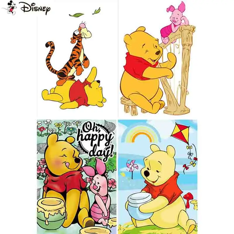 Winnie Pooh Rhinestone Diamond Painting  Winnie Pooh Cartoon Diamond  Painting - Diamond Painting Cross Stitch - Aliexpress