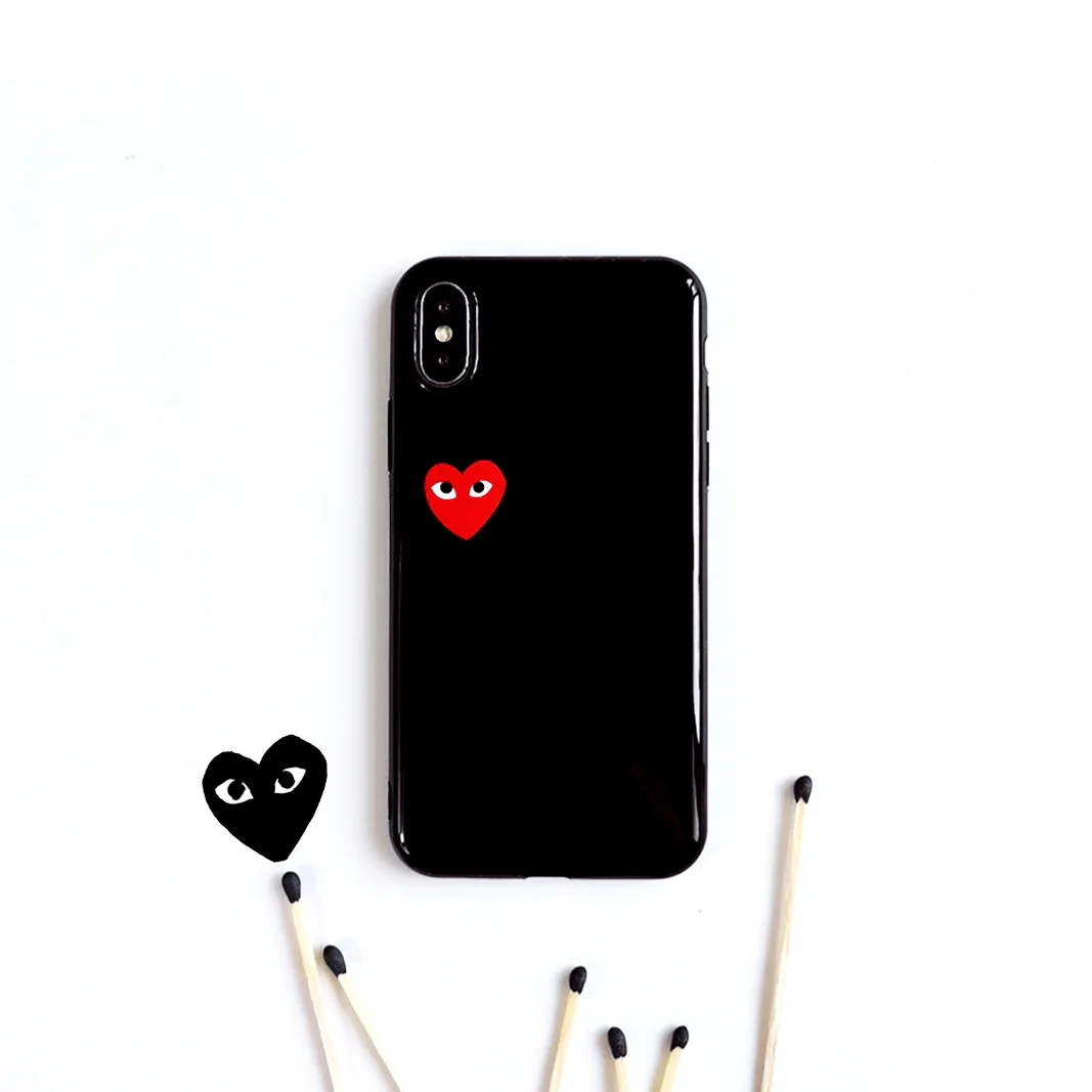 

For IPhone X Mobile Phone Shell Apple 8 Plus Matte All-inclusive Hard Shell Simple Korean Style Small Love Eyes Couple Case