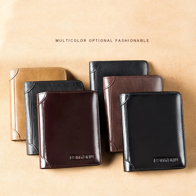  Itslife Men's RFID Vintage Look Genuine Leather Long