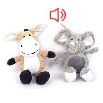 

1PC Squeaky Funny Dog Toys Donkey elephant shape Dog Toys squeaky pet chewing Pet toys Interactive Cute Pet Dog Toy pet Supplies