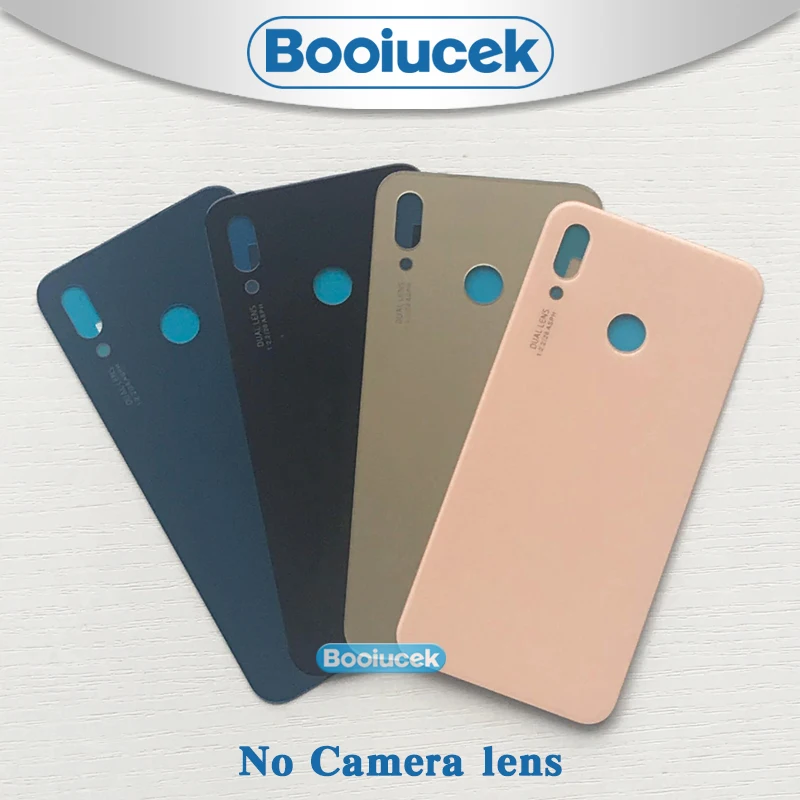 Для huawei P20 Lite корпус крышка батареи дверь задняя крышка стекло с клеем Nova 3E с объективом камеры или без объектива камеры