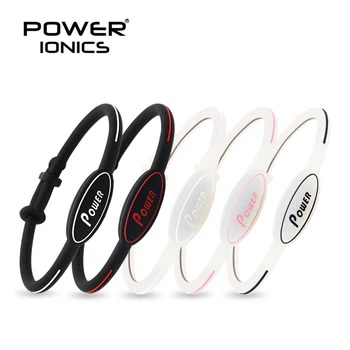 

Power Ionics antifatigue power baseball sports silicone ions balance tourmaline germanium charms bracelets wristband bangles