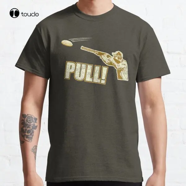 Skeet Clay Shooting Pigeon Trap Bird Hunters Pull! T-Shirt Classica T-Shirt