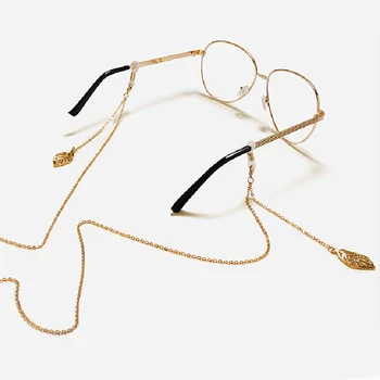 

Unisex Glasses Rope Leaves Silver Sunglasses Chain Golden Sunglasses Glasses Hanging Chain Cord Holder Rope For Men Women