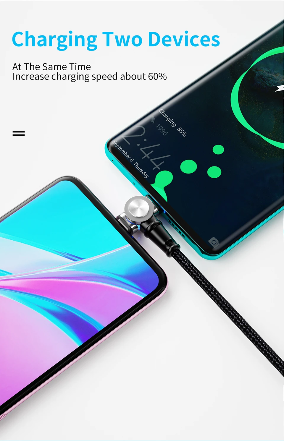 Магнитный Micro USB кабель ioseaks для iPhone, samsung, huawei, usb type-C, кабель для зарядки мобильных телефонов, USB C, Магнитный зарядный провод, шнур