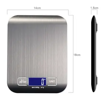 通販 ステンレス鋼キッチンスケール電子計量5キロ10キロ家庭用キッチンスケール食品ミニグラムスケールジュエリーは