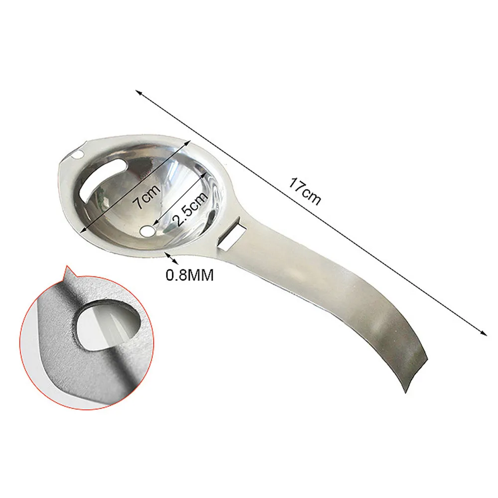 Из нержавеющей стали яичный желток Белый сепаратор инструмент для приготовления пищи кухонный гаджет серебро из нержавеющей стали яичный желток яйцо белый сепаратор#40