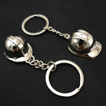 

FREE SHIPPING by FEDEX 100pcs/lot Metal Helmet Keychains Zinc Alloy Safety Helmet Keyrings Keyholders Workers Gifts
