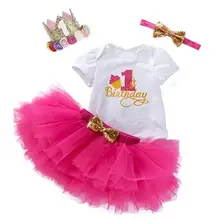 

Baby Girls Dress 1 Year Old Birthday Party Dress Infantil 1st Birthday Christening Costume Newborn Tutu Dress Outfit