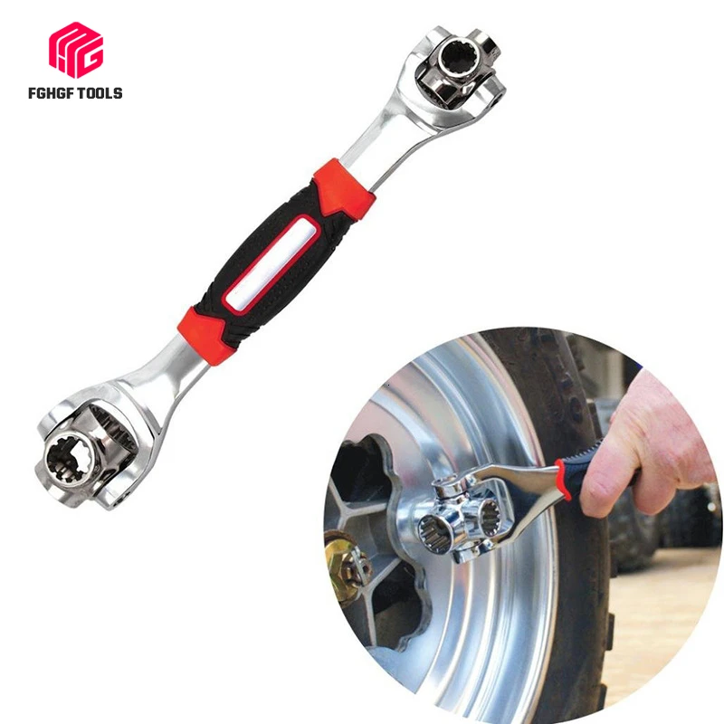 

FGHGF Universal Car Tools Socket Wrench 48 In 1 Tools Wrench Spline Bolts Ratchet Repair Tools Bicycle Socket Torque Wrenchs