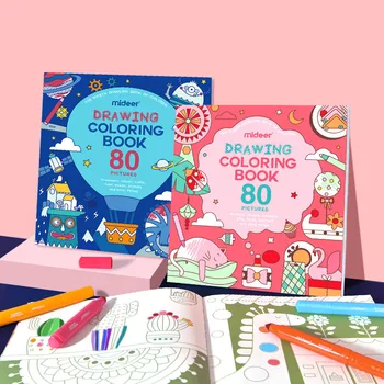 

80pages Adventure English Edition Coloring Book for Kid Adult Relieve Stress Kill Time Painting Drawing Book Stationery Supplies
