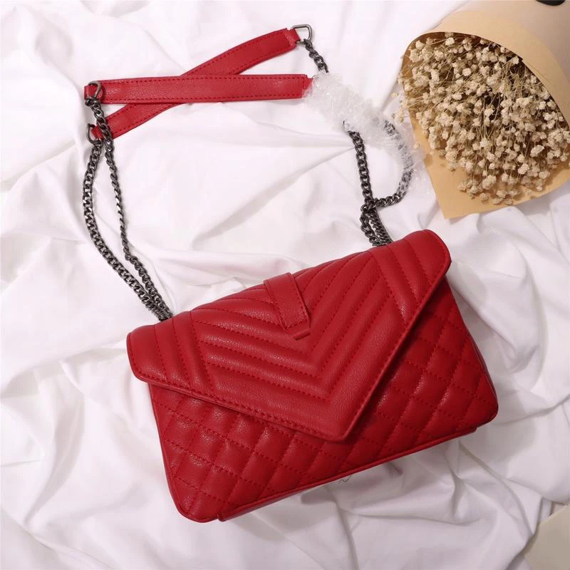 

Women Cowhide Envelope chain Handbag Female Retro messenger bag luxury Designer Real leather shoulder bag Crossbody bag