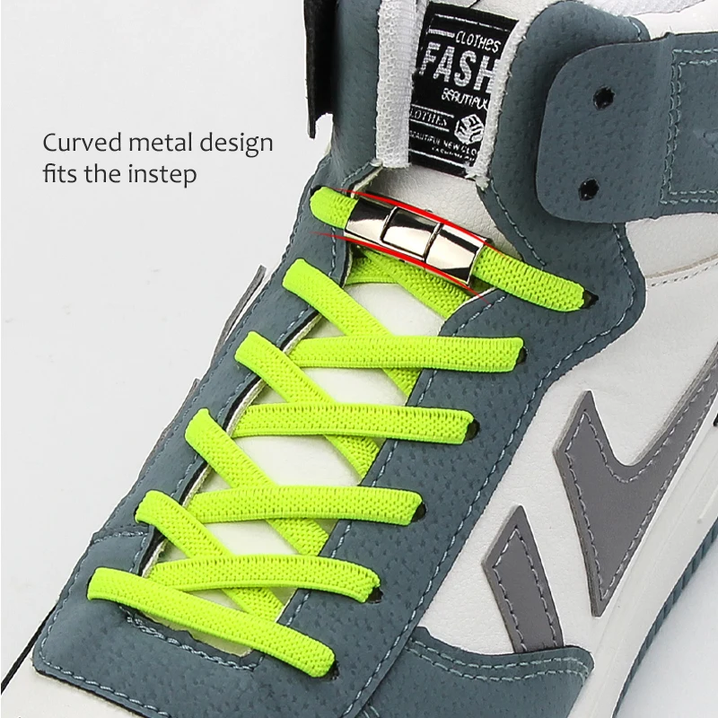 New No Tie Shoelaces Button Elastic Shoe Laces For Kids And Adult