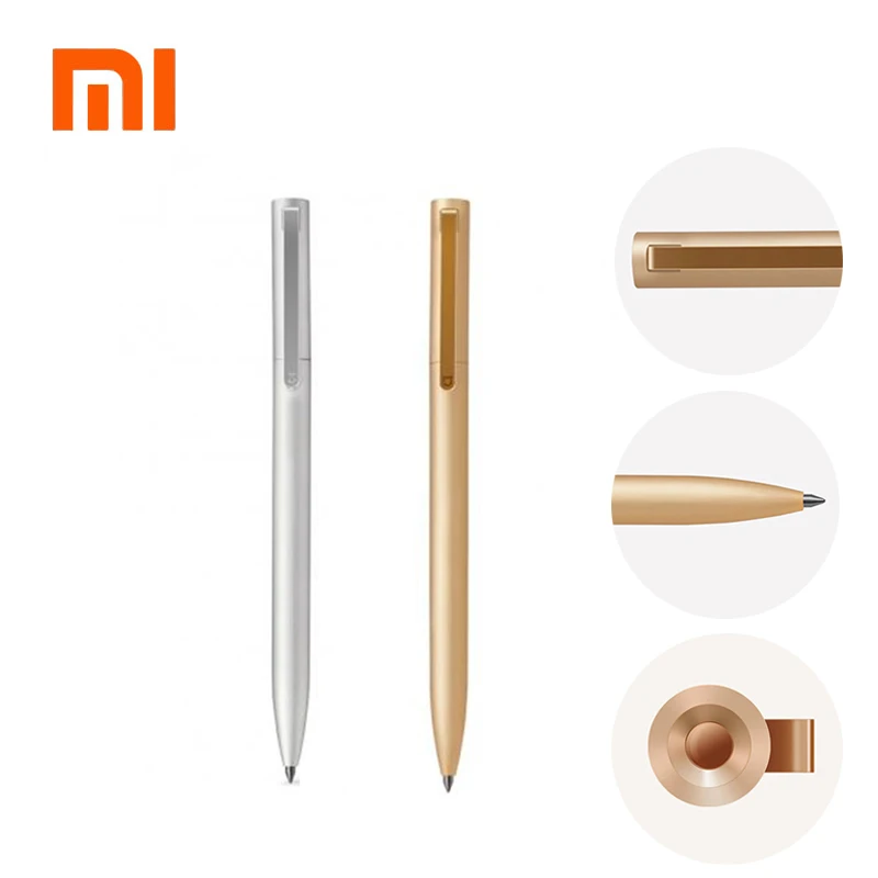 Шариковая ручка Xiaomi Mijia металлическая шариковая 0 5 мм с гладким швейцарским