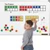 Magnetic Ten Frames Set Math Manipulative for Elementary Classroom & Kindergarten Magnetic Math Counters for Kids Math Games 2